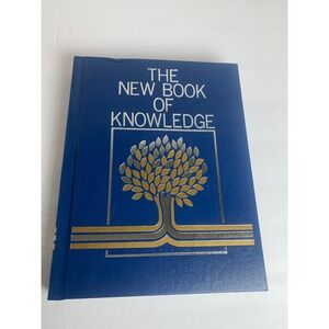 The New Book of Knowledge Volume 1 A Encyclopedia Blue Gold Silver Hardcover